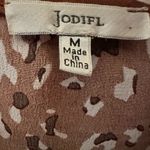 JODIFL  Oversized Brown Balloon Sleeve Leopard Print Blouse Photo 9