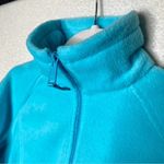 Columbia  Full Zip Long Sleeve Mock Neck Fleece Jacket Zipper Pockets Blue Small Photo 2