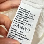 prAna  White Pleated Short Sleeve Blouse Womens XS Beachy Casual Cotton Peasant Photo 2