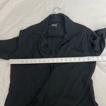 Reformation Black 100% Silk Drape Front Button Closure Blouse Sz M Photo 5