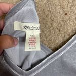 Madewell Grey silver velvet pajama cami top Photo 1