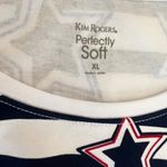 kim rogers  Navy and White Striped Blouse Photo 2