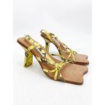 Miista Yellow Amy Snakeskin Print Strappy Leather Heeled Sandals Size 35 Photo 22