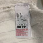 Topshop Tall Moto Pinstripe O-Ring Zip Denim Skirt Photo 4