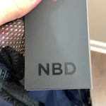 NBD Make Me Wanna Eyelash Lace Peekaboo Navy/Black Strapless Mini Dress Photo 5