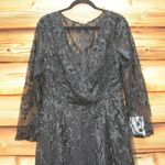 Mac Duggal 204041 Long Sleeve Floral Embellished Cocktail Dress Photo 6