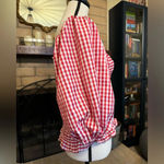Vine & Love Red & White Gingham Milkmaid / Picnic / Puff Sleeves Top - Small Photo 3