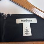 White House | Black Market Black, Blue & White Abstract Print Scuba Sheath Dress Photo 4