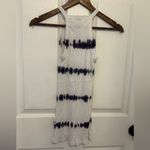 Sundry  Women’s White & Navy Blue Tie Dye Ribbed Tank Top Size S NEW Photo 1