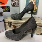 Fioni Night Black Silver Glitter Heels Photo 4