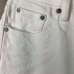 Evidnt  Los Angeles Size 25 Essen Relaxed Cropped Ankle Raw Hem White Denim Jeans Photo 6