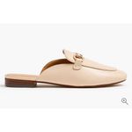 NWT J. Crew Women’s Size 10 Tan Faux Leather Mule Flats Slip Photo 2