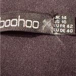 Boohoo  high/low racerback beaded Boho sundress dark floral casual 10 flowy Photo 4