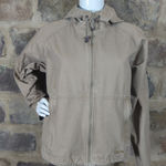 Cabela's Jacket Cotton Ripstop Hooded Tan Full Zip Woman's Size Large Neutral Photo 0