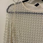 Windsor NWT  MESH PEARL RHINESTONED TOP Photo 5