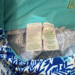 Lilly Pulitzer Bomber Luxletic blue palm tree pattern Capri length leggings Sm Photo 4