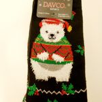 2/$15 Davco Black Socks Polar Bear Christmas 4 Photo 3