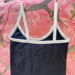 Pretty Little Thing navy blue & white stripe round neck fitted tank top Photo 5