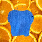 Rafaella Blue‎ Knit Short Sleeve Sweater Size Large Blue Photo 2