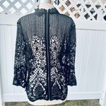 Bold Elements black lace top with long bell sleeves and back zipper Photo 10