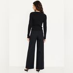 Old Navy High Rise Pixie Wide Leg Comfort Waist Stretch Pants Black Medium Work Photo 9