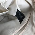 Latique Shoulder Bag Crossbody Satin Floral Beige Gold Purple Zip Closure Tan Photo 4