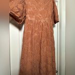Listicle V-neck Bohemian Brown Lace Maxi Women’s Peasant Flare Sleeve Dress Sz M Photo 8