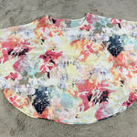 Chico's  Floral Print‎ Flowy Top S/M Multicolor Lightweight Blouse Career Office Photo 0