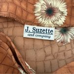 J. Suzette Vintage Sunflower‎ Wrap Skirt Size Small EUC Brown Photo 3