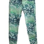 Hollister  Teal Blue Tropical Floral Print Low Rise Crop Jeggings Juniors 3 Y2K Photo 0