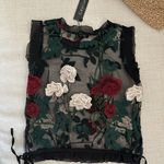 Gracia NWT Floral Embroidered Sheer Top Photo 4