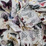 Alice + Olivia NWOT Women's Silk Butterfly Print Blouse Sheer Work Size Medium Photo 4