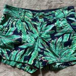 Lilly Pulitzer Women's The Callahan Short‎ Blue Green Palm Trees Tropical Size 0 Photo 0