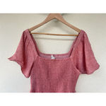 Madewell Lucie Linen Blend Smocked Midi Dress XL Cottage Boho Lagenlook Stretch Photo 7