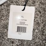 ONIA  Lily Bikini Bottom Mid Rise Hipster Pinstripe Charcoal White‎ NWT Size XL Photo 4