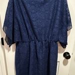 AB Studio Women's  Navy Blue Crochet Kimono Dress Size Extra Large‎ Photo 1
