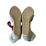 Margaux Red/ Wine Espadrilles Women’s Faux Suede Wedge Lace Up Sandals Red Sz 10 Photo 7