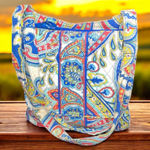 Vera Bradley  Marina Paisley Quilted Tote Bag Purse Shoulder Adjustable Strap Zip Photo 0