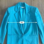 Alice + Olivia Shan Solid Oversized Satin Blazer - Ocean Blue - Size 4 Photo 12