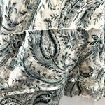 JM Collection JM Active ivory and green paisley print soft brushed hoodie size medium NWT Photo 3