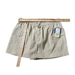 Grayson Threads  Casual Beige Cotton Skort with Elastic‎ Waist and Pockets Photo 2