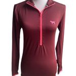 PINK - Victoria's Secret  Maroon Ultimate Deep Zip Photo 0