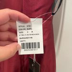 Alfred Sung  V-Neck Halter Satin Trumpet‎ Gown in Burgundy Size 2 Photo 5