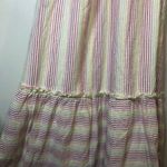 Boutique Moodie Rainbow Pinstripe Maxi Tiered Dress Feminine Preppy Size Medium Photo 1