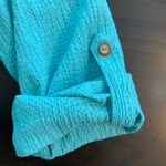 Focus Casual Life Turquoise Textured Quarter Zip Pullover Shirt Women S Cruise Blue Photo 4