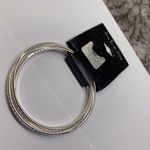 Fine Silver Plate Silver Tone Costume Bangle Bracelet NWT $30 Photo 5