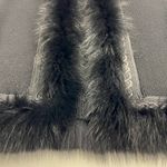 MAG by Magaschoni Black Fox Fur Trimmed Wool Sweater Vest Embroidered Size XS Photo 10