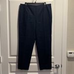 Ellen Tracy  Navy Blue Twill Ankle Pants 27" Inseam Size 10 EUC #6799 Photo 1