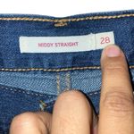 Levi's Levi’s middy straight dark wash non ripped jeans Sz 28 100% cotton #760 Photo 2