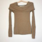 We The Free Snow Bunny Off Shoulder Cowl Neck Ribbed Sweater Size XS Photo 5